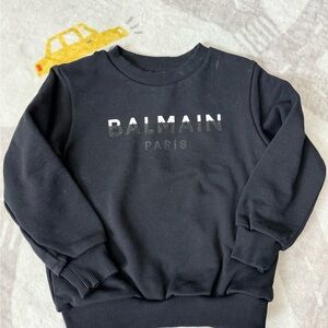 Balmain Black Logo Pullover Sweatshirt